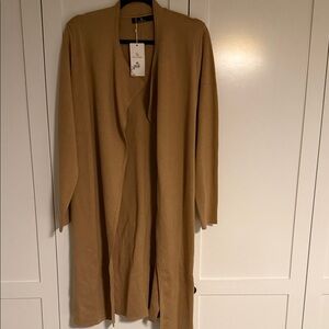 Tan Long size small Open Cardigan